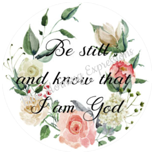 Handmade sticker with bible verse