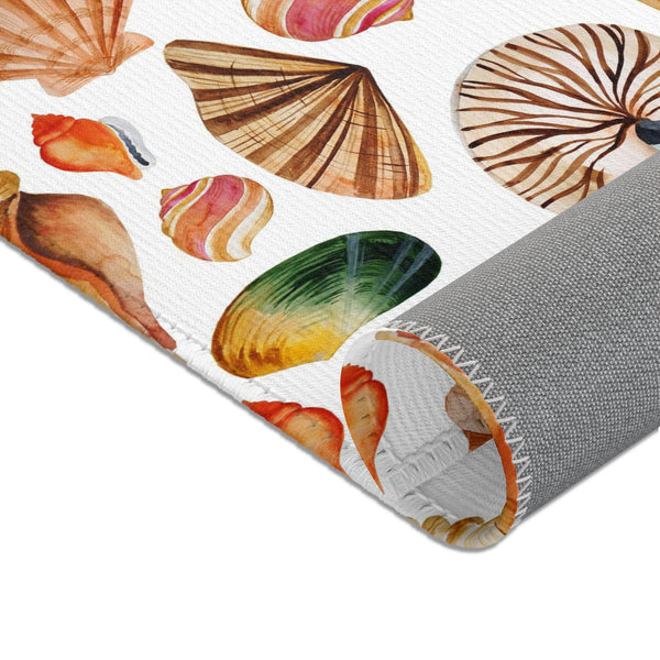 Beach Seashells Tropical Area Rugs 3 Sizes Durable Home Decor