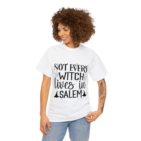 Not Every Witch Lives in Salem Halloween Unisex Heavy Cotton Tee 3 colors