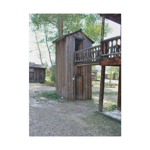 Double Decker Outhouse Ghost Town Montana Old West Art Canvas Print 4 Sizes