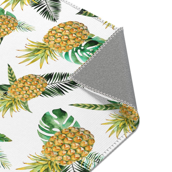 Welcome Pineapple Tropical Beach Area Rugs 3 Sizes Durable Home Décor