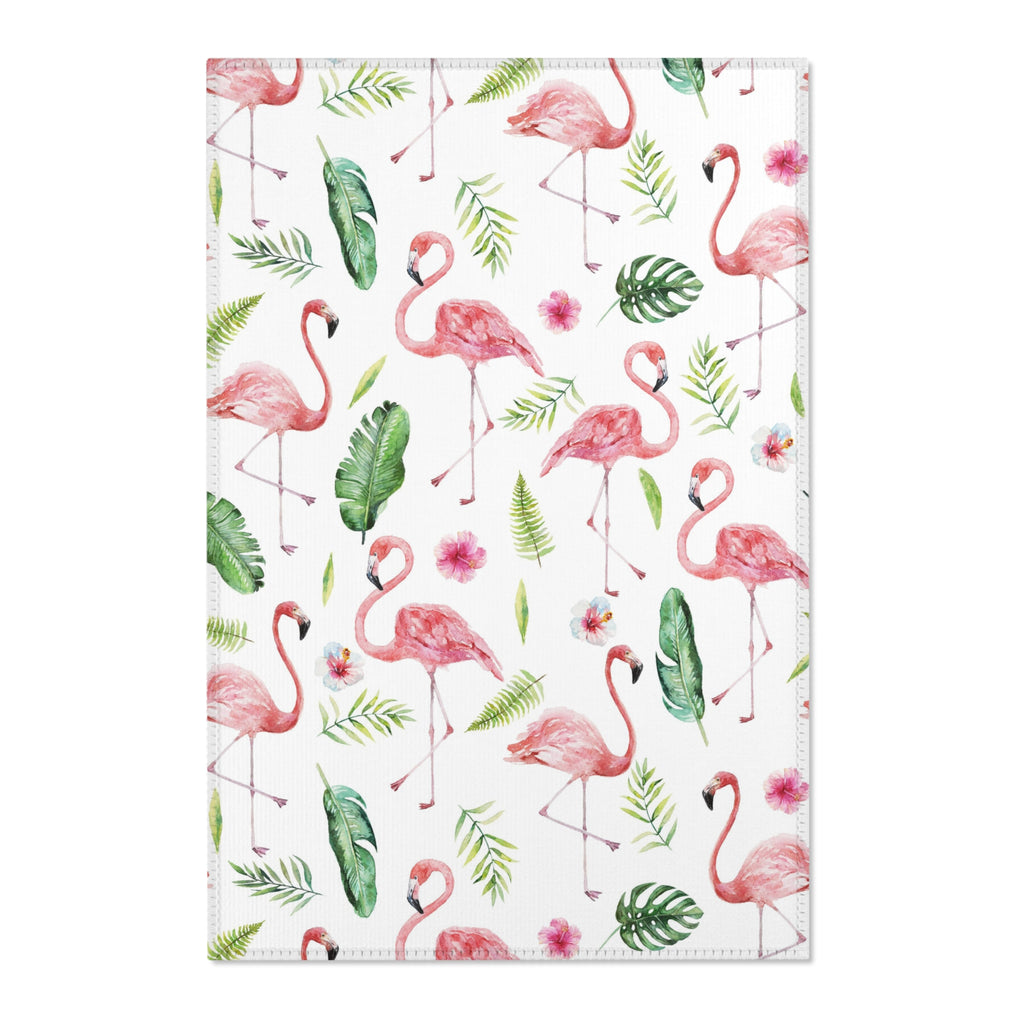 Florida Tropical Flamingo Beach Area Rugs 3 Sizes Durable