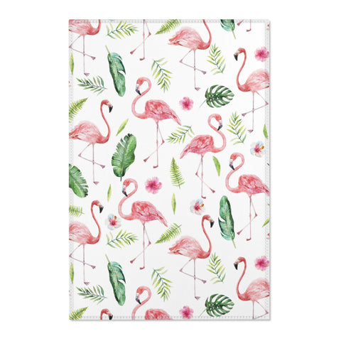 Florida Tropical Flamingo Beach Area Rugs 3 Sizes Durable