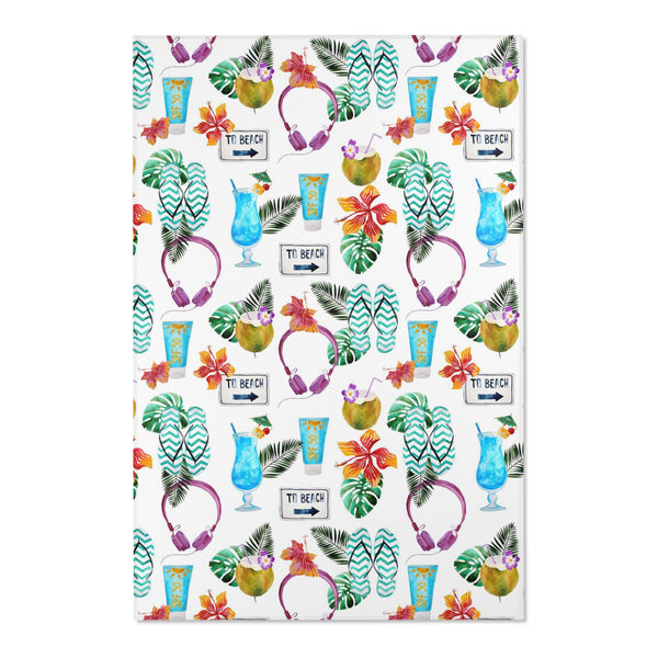 Flip Flops Beach Themed Tropical Area Rugs 3 Sizes Durable