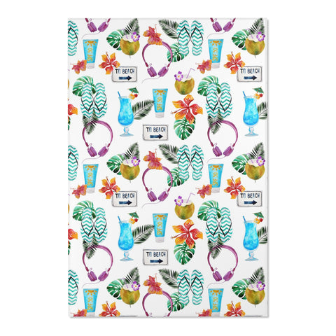 Flip Flops Beach Themed Tropical Area Rugs 3 Sizes Durable