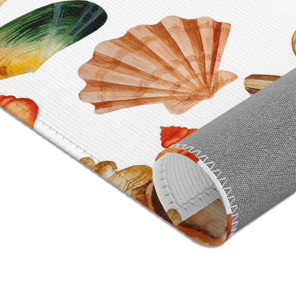 Beach Seashells Tropical Area Rugs 3 Sizes Durable Home Decor