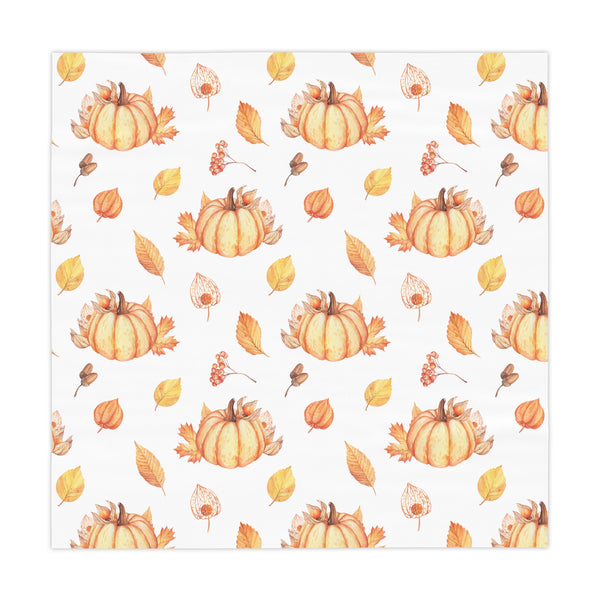 Pumpkin Fall Tablecloth Holiday Décor Autumn Leaves