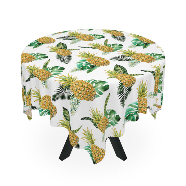 Pineapple Fern Leaves Tropical Pattern Tablecloth Décor