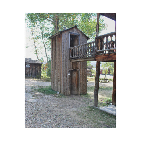Double Decker Outhouse Ghost Town Montana Old West Art Canvas Print 4 Sizes