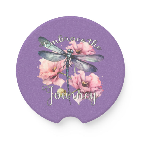 Dragonfly Embrace the Journey Soapstone Car Coasters 