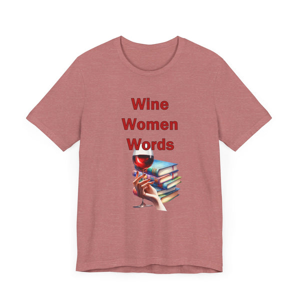 Book Club T-shirt Wine Women Words