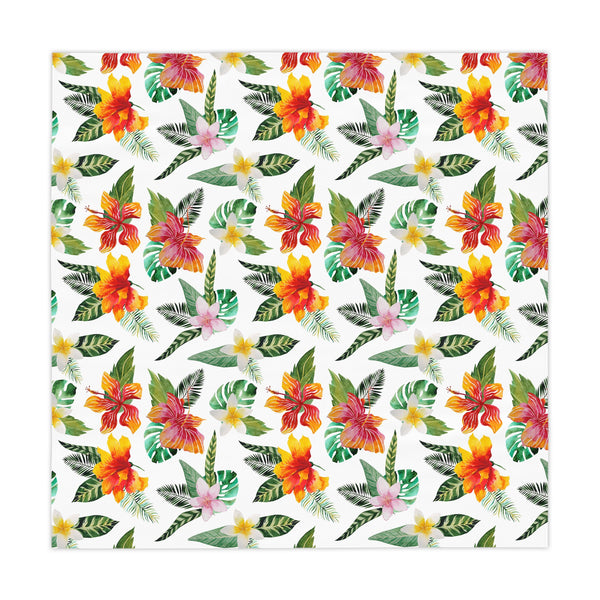 Tropical Hibiscus Flower Pattern Tablecloth Décor