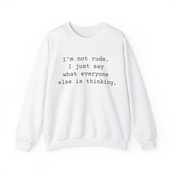 Not Rude Sarcastic Sweatshirts Sarcasm Funny Shirts