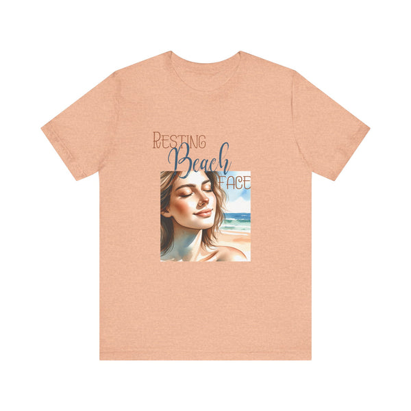 Resting Beach Face T-Shirt Beach Life Wear for Women