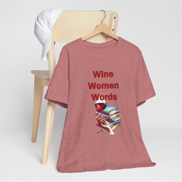 Book Club T-shirt Wine Women Words