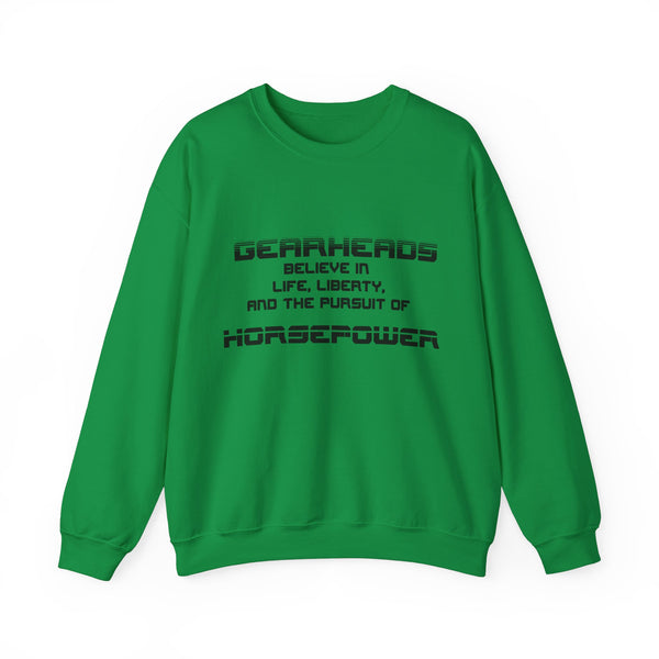Gift for Gearheads Pursuit of Horsepower Unisex Heavy Blend™ Crewneck Sweatshirt