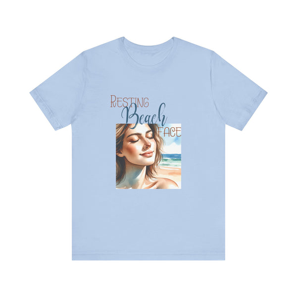 Resting Beach Face T-Shirt Beach Life Wear for Women