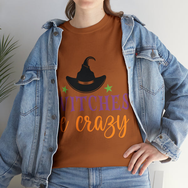 Witches be Crazy Halloween Unisex Heavy Cotton Tee 3 colors