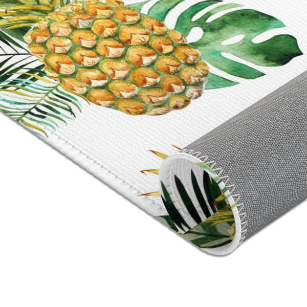 Welcome Pineapple Tropical Beach Area Rugs 3 Sizes Durable Home Décor