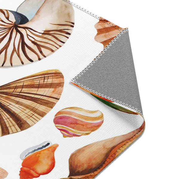 Beach Seashells Tropical Area Rugs 3 Sizes Durable Home Decor