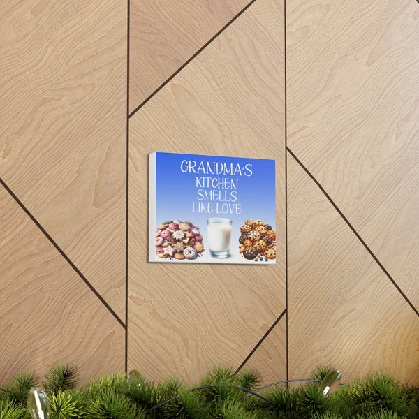 Gifts for Grandma, Kitchen Sign with Cookies, Canvas Wall Hanging for Home Decor