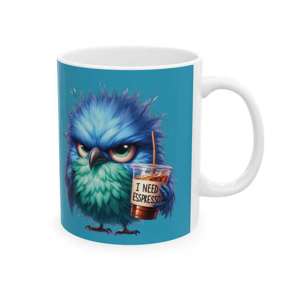 Grumpy Bird Coffee Mug - Funny Bird Ceramic Cup, Cute Gift Coffee Lovers