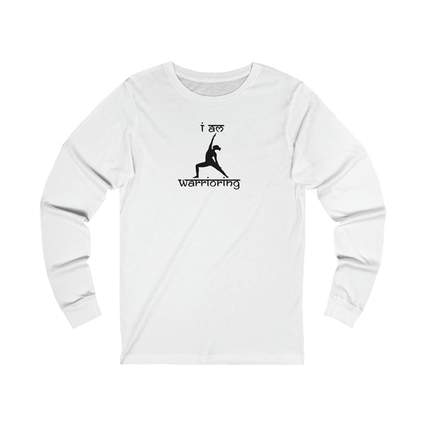Gifts for Yoga Lovers Peaceful Warrior Pose Unisex Jersey Long Sleeve Tee
