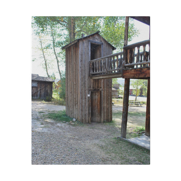 Double Decker Outhouse Ghost Town Montana Old West Art Canvas Print 4 Sizes