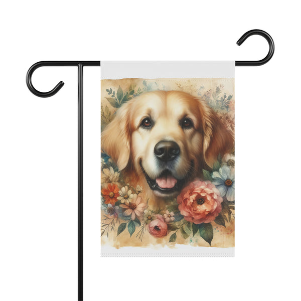 Golden Retriever Garden Banner Dog Lover Outdoor Flag Yard Decor, Pet Lover Gift