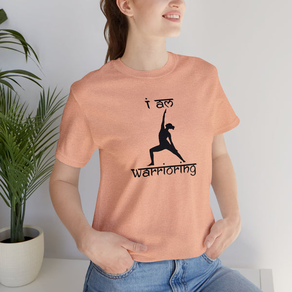 Gifts for Yoga Lovers Peaceful Warrior Pose Unisex Jersey Short Sleeve Tee Cotton/Cotton-Blend