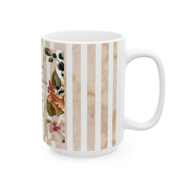 Christian Coffee Mug – Sunflower Floral Cup with Galatians 6:9 Bible Verse