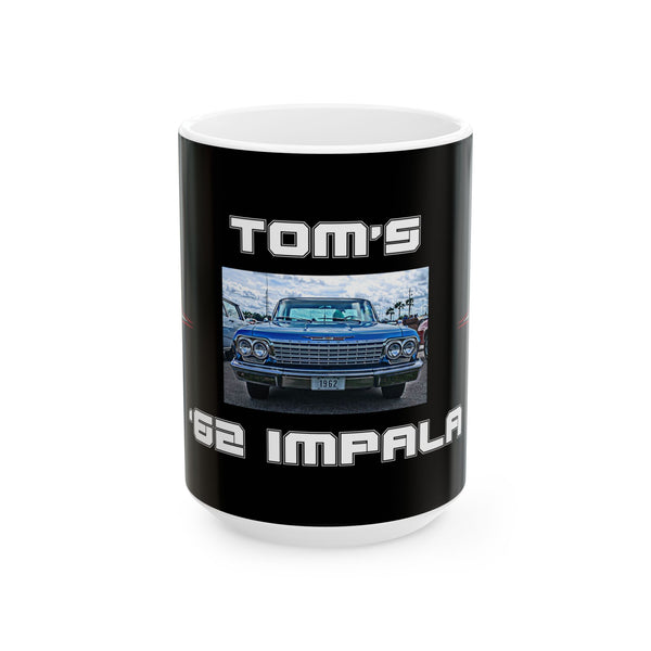 Gifts for Gearhead Personalized Custom Black Coffee Mug Car Photo Name Pinstripe