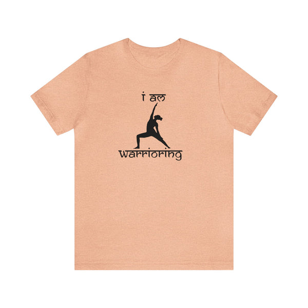 Gifts for Yoga Lovers Peaceful Warrior Pose Unisex Jersey Short Sleeve Tee Cotton/Cotton-Blend