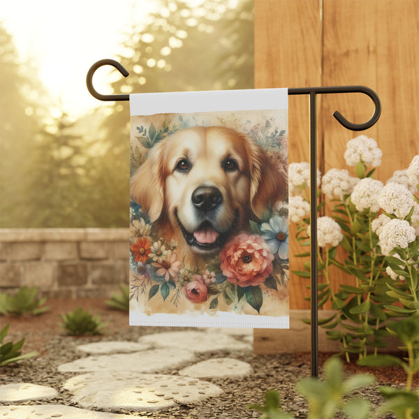 Golden Retriever Garden Banner Dog Lover Outdoor Flag Yard Decor, Pet Lover Gift