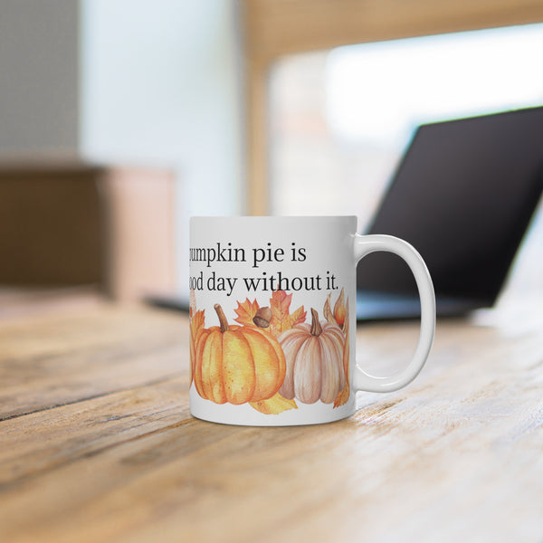 Pumpkin Pie Coffee Mug 2-Sizes 11oz/15oz Dishwasher Microwave Safe
