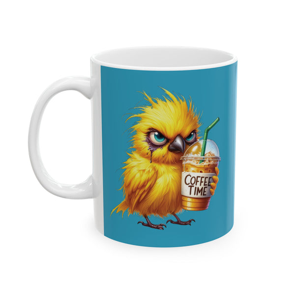 Grumpy Bird Coffee Mug - Funny Bird Ceramic Cup, Cute Gift Coffee Lovers