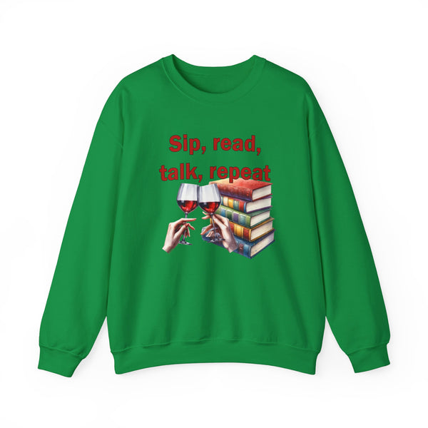 Sip Read Talk Repeat Sweatshirt, Book Club Shirt, Book Club Gifts, Gift for Book Lovers