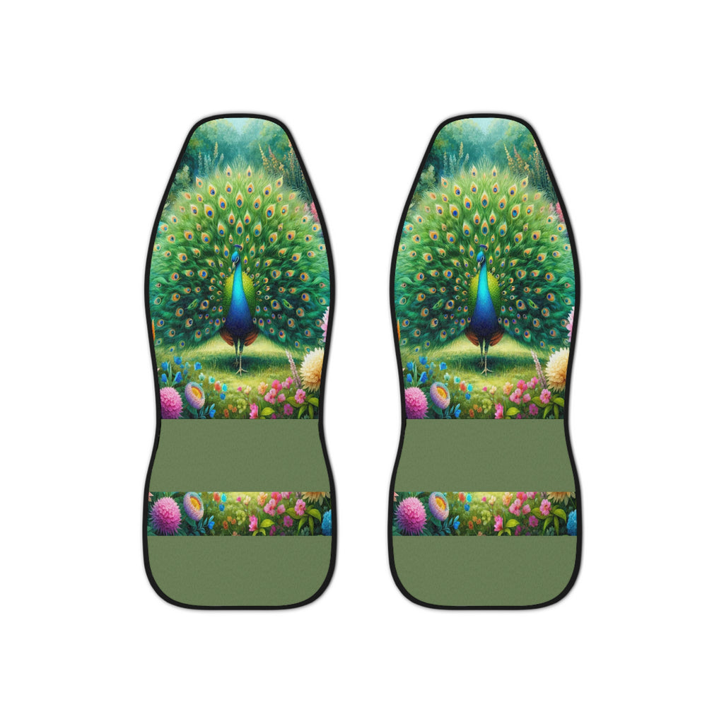 Gifts for Gardeners Peacock Car Seat Covers Polyester Universal Fit