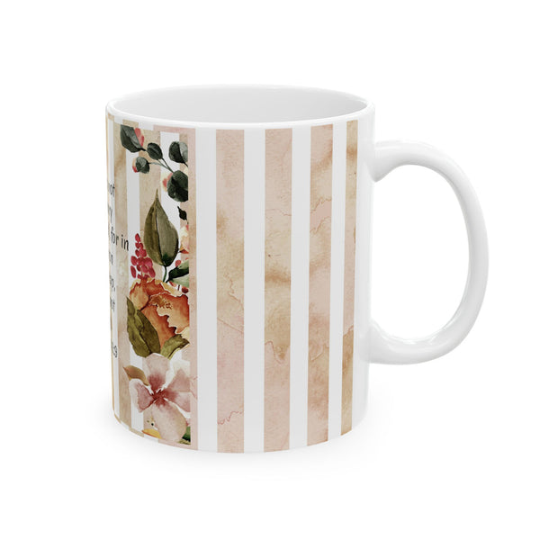 Christian Coffee Mug – Sunflower Floral Cup with Galatians 6:9 Bible Verse