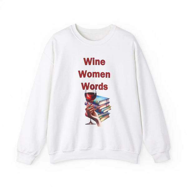 Wine Women Words Sweatshirt Book Club Meeting Shirt, Gifts for Book Lovers, Book Club Gift