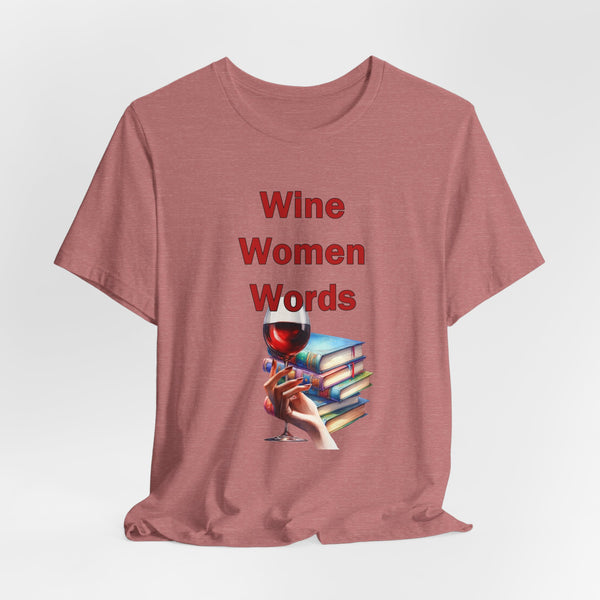 Book Club T-shirt Wine Women Words