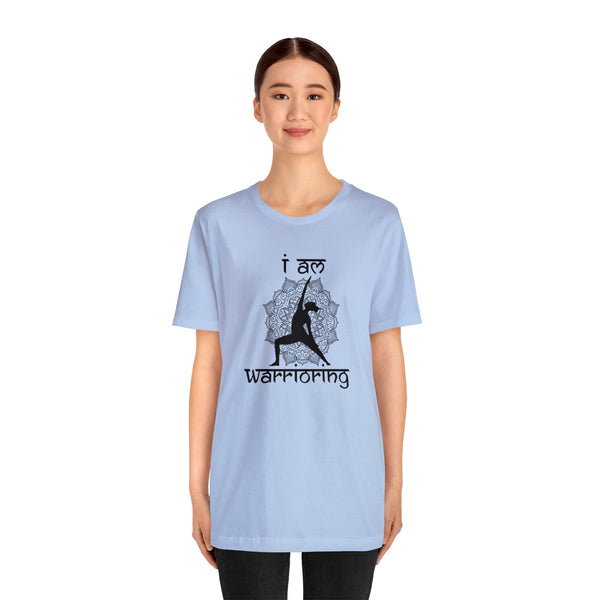 Gifts for Yoga Lovers Peaceful Warrior Pose Mandela Unisex Jersey Short Sleeve Tee Cotton/Cotton-Blend