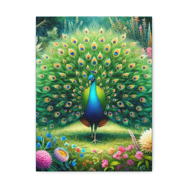 Gift for Gardeners Peacock Kitchen Sign Canvas Gallery Wrap