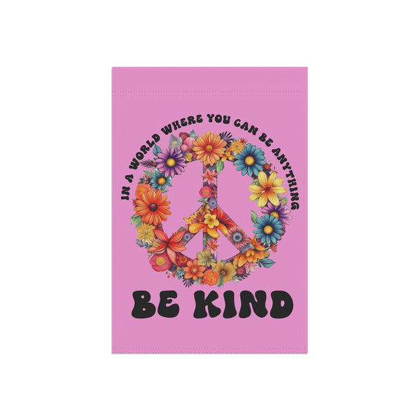Peaceful Floral Garden Banner Be Kind Yard Flag Art, Double-Sided Kindness Sign