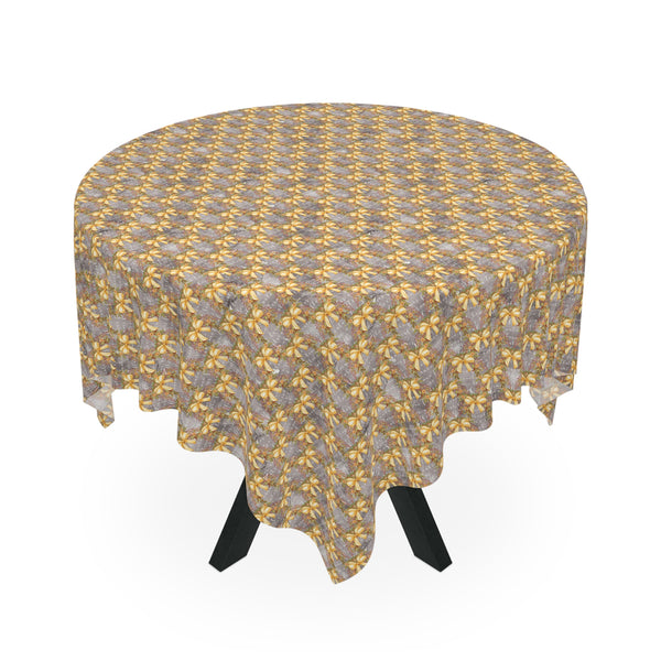 Gold Bow Pattern Tablecloth Décor Holiday