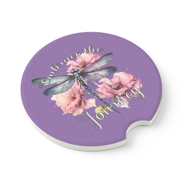 Dragonfly Embrace the Journey Soapstone Car Coasters 