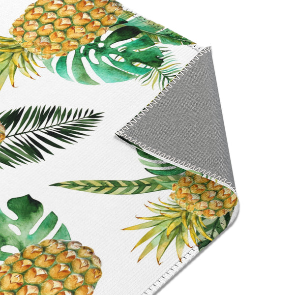 Welcome Pineapple Tropical Beach Area Rugs 3 Sizes Durable Home Décor