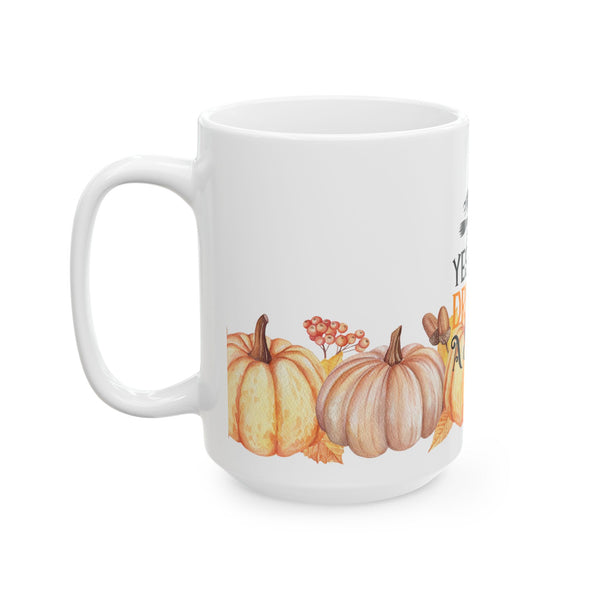 I Can Drive a Stick Witch Halloween Pumpkins Ceramic Coffee Mug