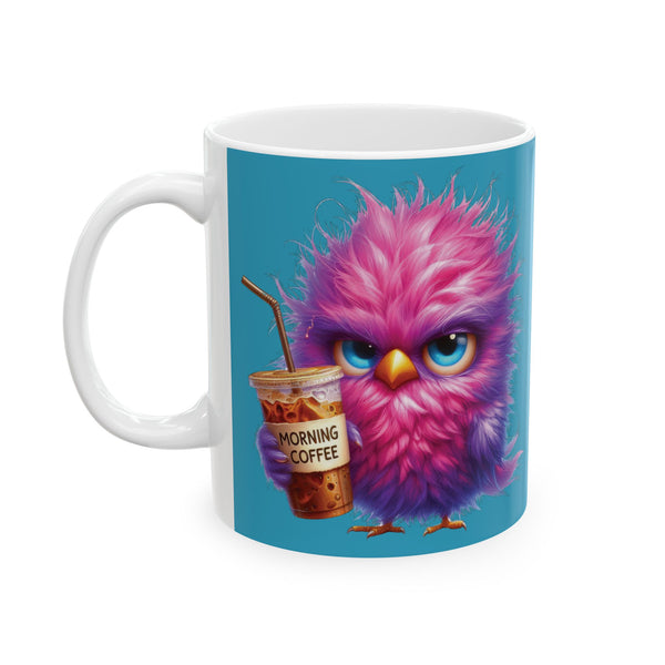 Grumpy Bird Coffee Mug, Funny Bird Ceramic Cup, Cute Gift Coffee Lovers