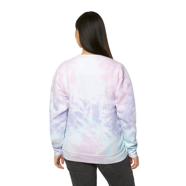 Writing Because Murder is Wrong Unisex Tie-Dye Writer's Sweatshirt Multicolored
